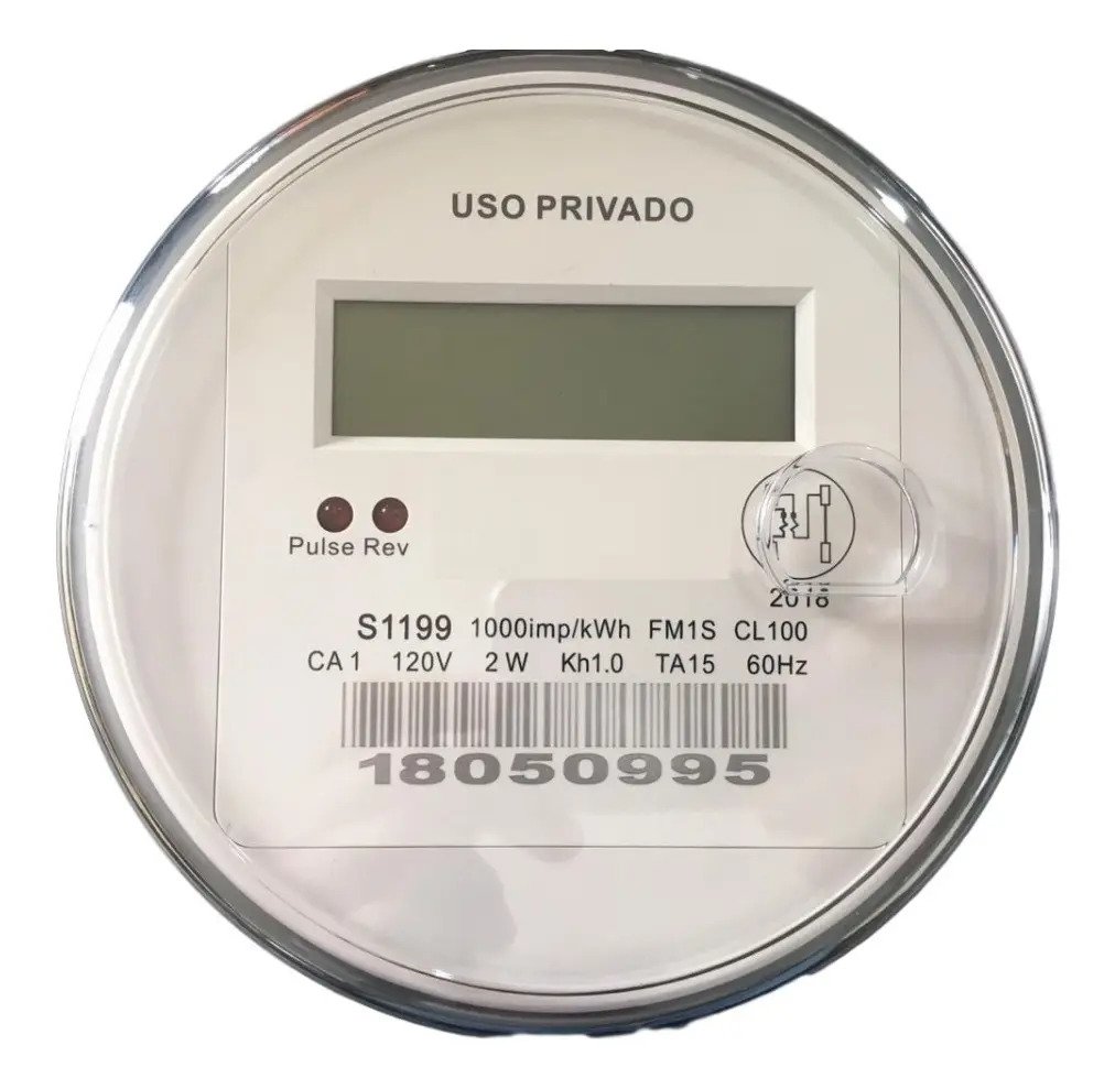 Medidor Digital Energia Monofasico Particular Base Soquet